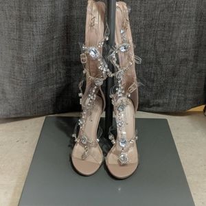 Women's Knee High Gladiator Strap Up Heels